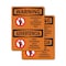Signmission Hazardous Authorized Personnel Bilingual OSHA Warning Sign, Plastic, 7in W x 10in L, 2PK OS-2PACK-WS-P-710-L-12632 - alternate 1